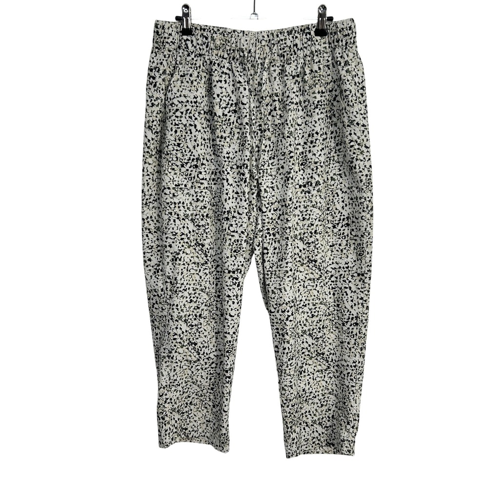 Old Navy Active StretchTech Jogger‎ Pants Large White Black Spotted Athleisure